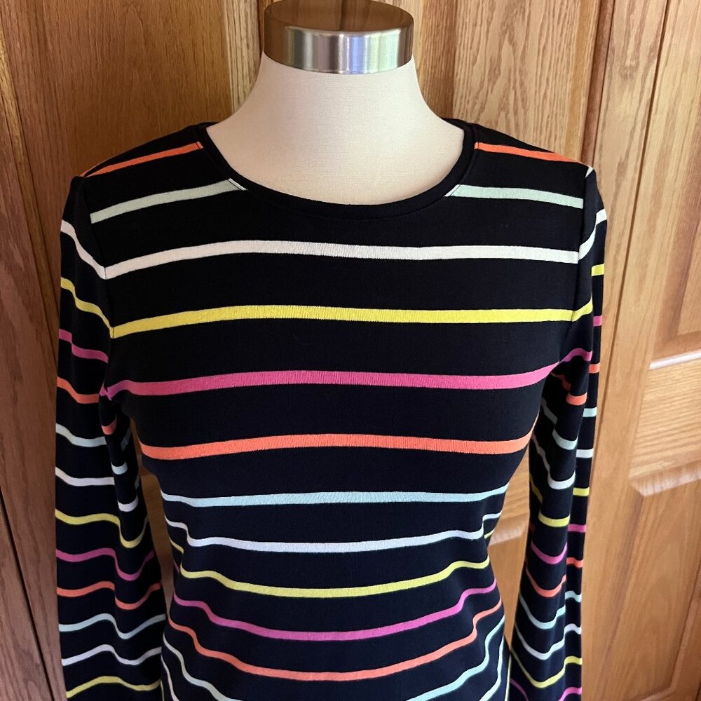 TALBOTS - Classic Crewneck Tee -- Lucia Stripe -- NEW with Tag